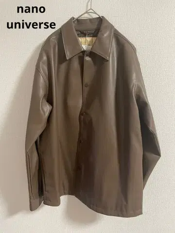 나노 유니버스 페이크 레더 재킷