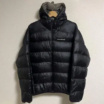 몽벨 mont-bell 라이트 알파인 다운 후드티 L 블랙