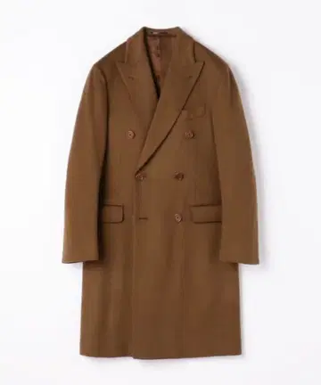 Tomorrowland 브라운 더블 브레스트 체스터 코트