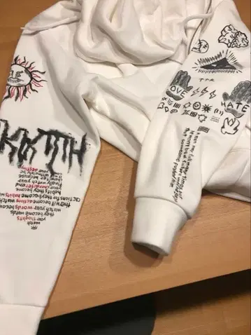 원오크 Taka 스타일 타투 후드티