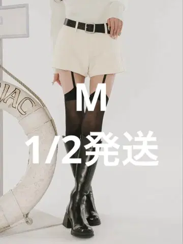 다리치 본딩 트위드 숏팬츠 아이보리 M