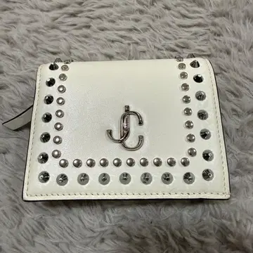 지미추 스터드 장식 이단 접이식 지갑