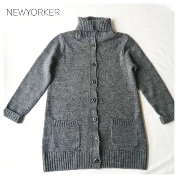 NEWYORKER 뉴요커 니트 롱 가디건 그레이 M
