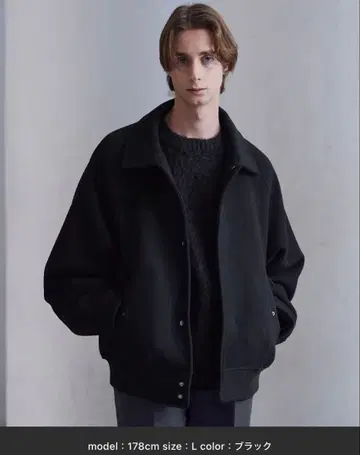 울 블렌드 테크 멜톤 2way 블루종