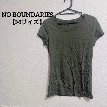 새상품급 NO BOUNDARIES M 사이즈 올리브 그린 T셔츠