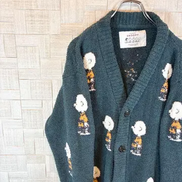 젤라또피케 x PEANUTS 콜라보 가디건 찰리 브라운 올 패턴
