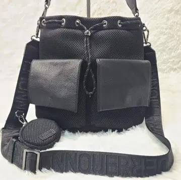 [ nouer ] 가죽 같은 포켓 복조리 메쉬 백 2way