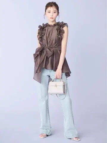 셀포드 하이웨스트 플레어 데님 팬츠