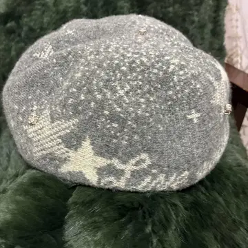 ANNA SUI 2025 별 패턴 그레이 베레모 M 사이즈