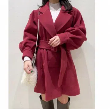 SNIDEL 슬리브 볼륨 숏코트 0 사이즈 PNK