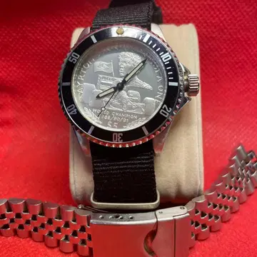 아일톤 세나 코인 워치 쿼츠 손목시계