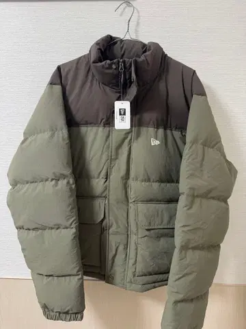 택 포함 새상품 NEW ERA 뉴에라 다운 자켓 L 카키