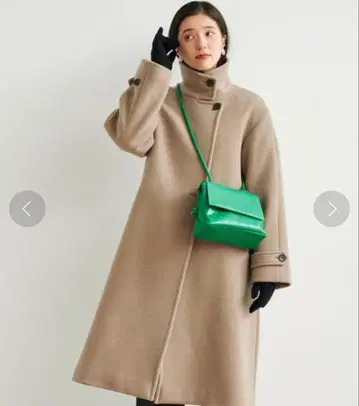 소프트 멜톤 스탠드 카라 코트