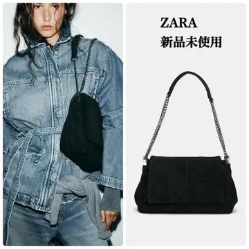 완판템 ZARA 가죽 숄더백 택 포함 새상품 블랙