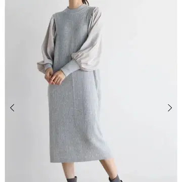 야마다야 MEDOC 오리지널 볼륨 슬리브 니트 원피스