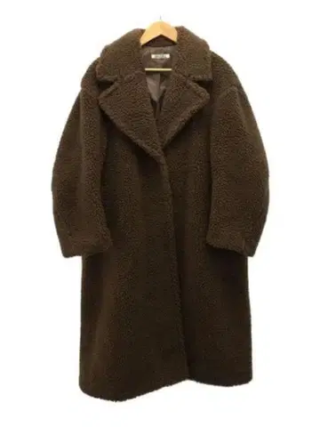 SNIDEL 보아 롱 코트 브라운