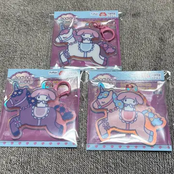 산리오 슈가후와 카루세루 오로라 아크릴 참 마이멜로디 3종