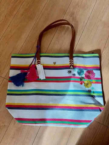 미사용 새상품급 Disney 토트백 꽃무늬