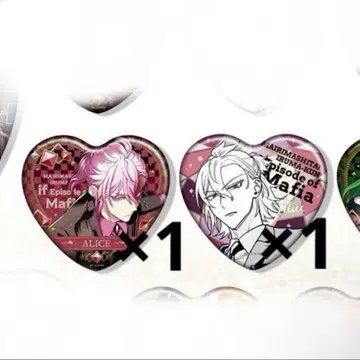 마계의 왕자 if 마피아 앨리스 아키타 서점 하트형 캔뱃지