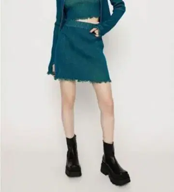 SLY DAMAGING RIB 숏 스커트