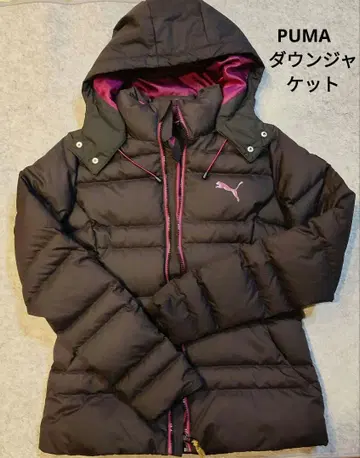 Puma 푸마 탈부착 가능 후드 블랙 다운 자켓 여성용 L사이즈