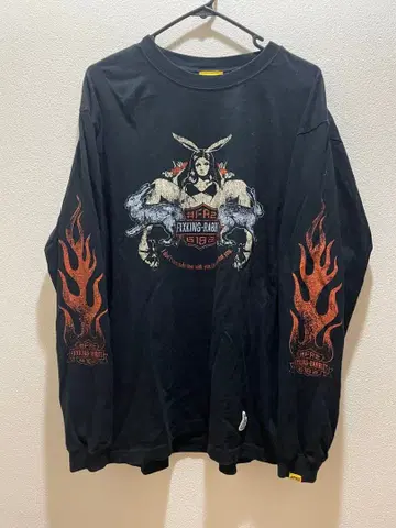 컨디션 최상 FR2 긴팔 롱티 하레이 파이어 패턴 초레어 디자인