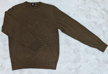 [ 미사용 ] UNIQLO 메리노울 크루넥 스웨터 니트 브라운 M