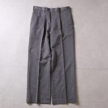 남성용 슬랙스 팬츠 그레이 센터 프레스 울 혼방 M 일본제 새상품급