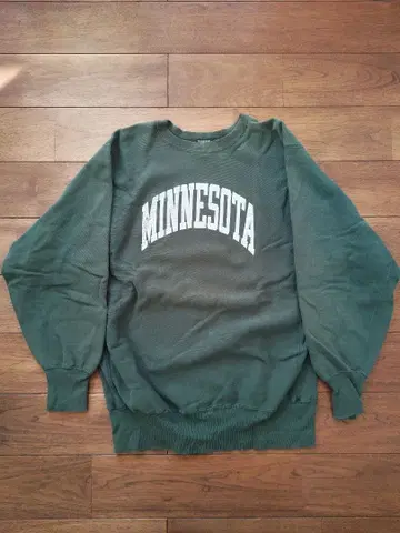 90s USA 챔피온 MINNESOTA 리버스 위브 그린