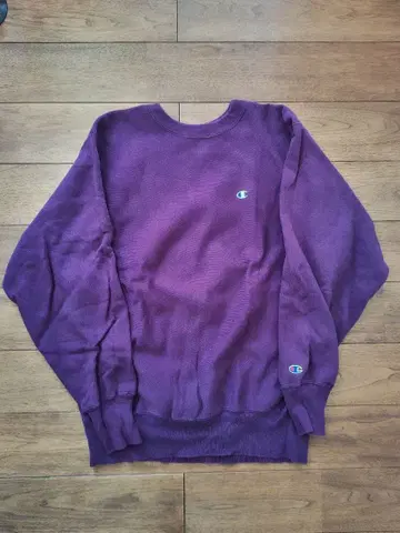 90s 챔피온 리버스 위브 트레이닝복 자수 택 빈티지 보라색