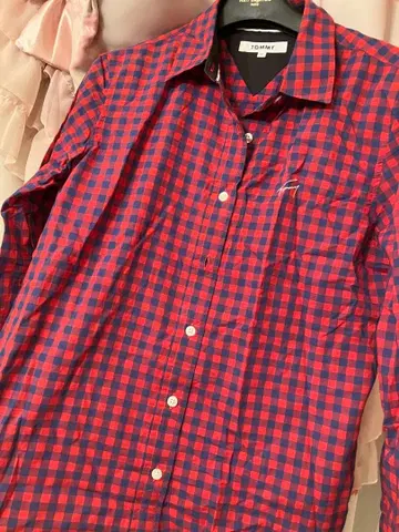 TOMMY 빨간 체크 셔츠