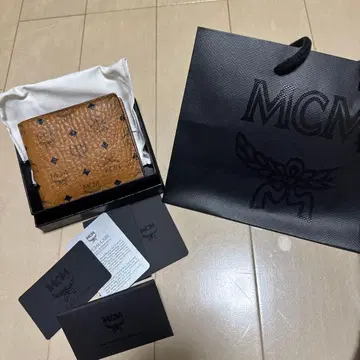 MCM 접이식 지갑 브라운