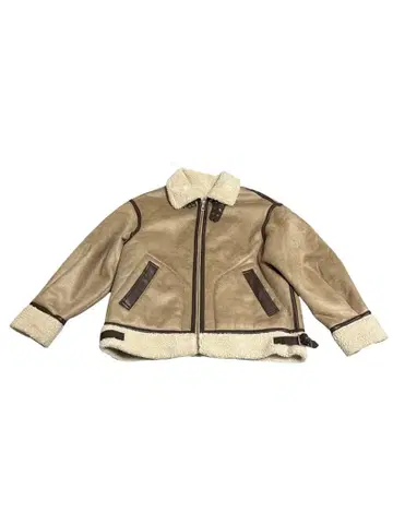 무스탕 코트 베이지