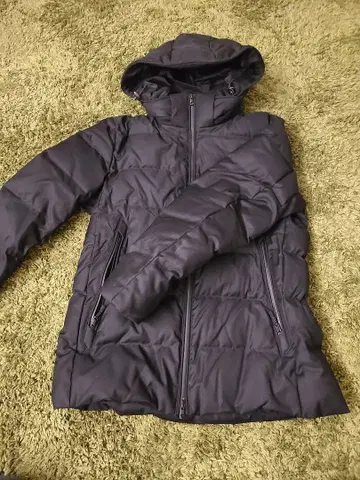 무슈 니콜 블랙 후드 부착 다운 자켓 사이즈 48