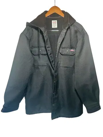 Dickies 블랙 후드 부착 자켓