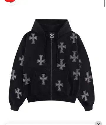 Unknown London 후드티 블랙 화이트 L 사이즈