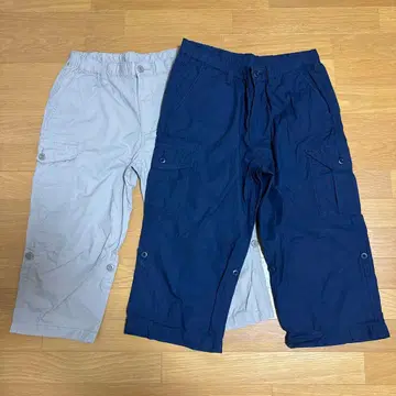 유니클로 7부 기장 팬츠 롤업 쓰리쿼터 카고 2세트