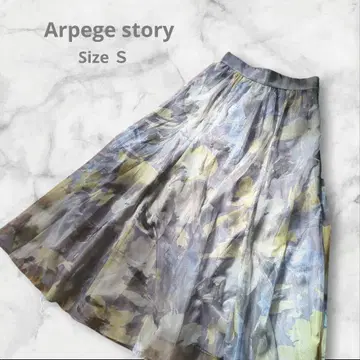 [ 새상품급 ] Arpege story 꽃무늬 플레어 롱 스커트 튤