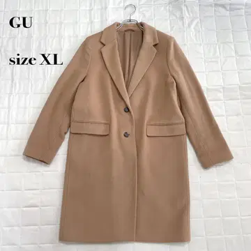 GU 베이지 브라운 롱 코트 사이즈 XL