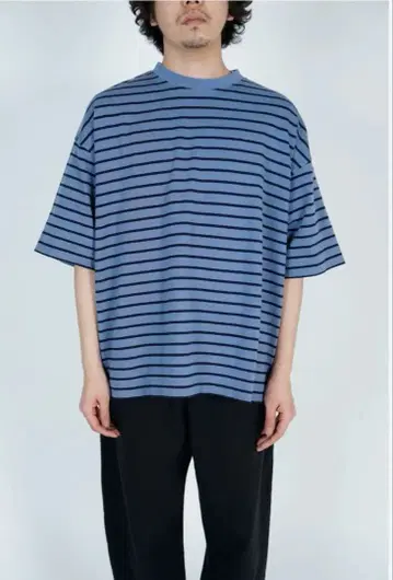 EVCON BORDER S/S WIDE T-SHIRT 블루