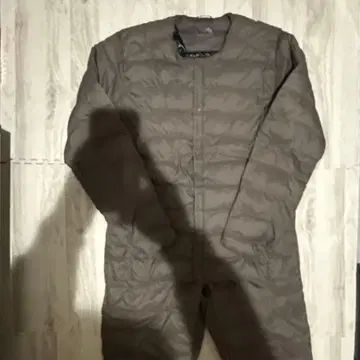 워크맨 퓨전 다운라이트 자켓 팬츠 모카 브라운 세트 M