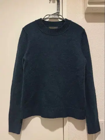 BANANA REPUBLIC 다크 네이비 네이비 U넥 코튼 니트