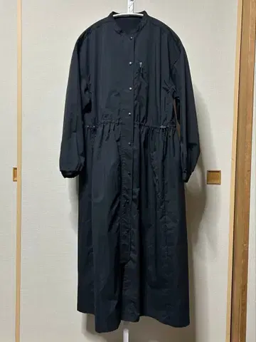 [ 워크맨 ] M 우비 고발수 쉘 원피스 코트 블랙 블랙