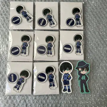 블루 록 100엔샵 아크릴 스탠드 다이소 세리아 스티커 이토시 린