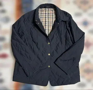 DAKS 퀼팅 자켓 체크 무늬