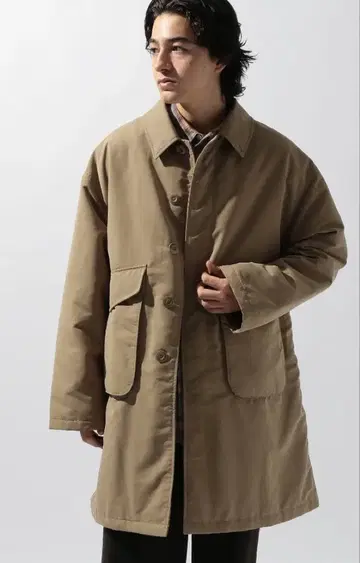 niko and - 충전솜 패치 스텐카라 코트 L