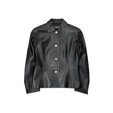 모던 스타일 숏 레더 재킷