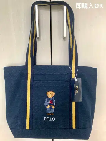 [ 새상품 ] 폴로 랄프로렌 자수 코튼 토트백
