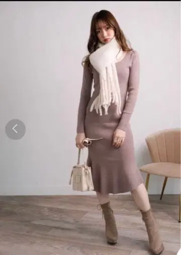 LIPSERVICE 니트 머메이드 원피스