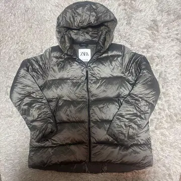 ZARA 후드 부착 다운 자켓